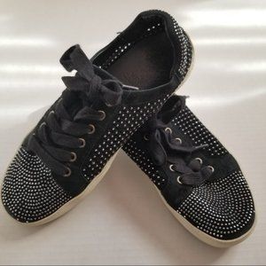 Vince Camuto womens leather studded sparkle sneakers size 7